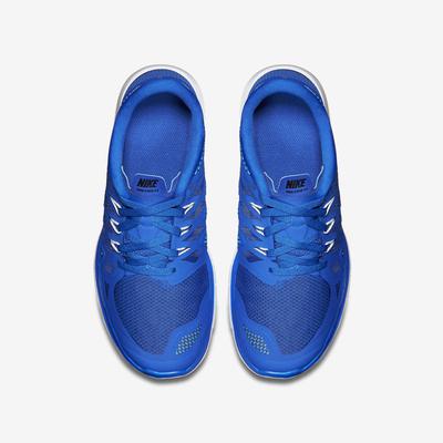 Nike Boys Free 5.0+ Running Shoes - Blue/Silver - main image