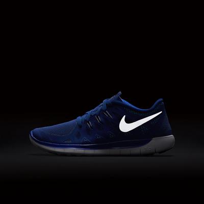 Nike Boys Free 5.0+ Running Shoes - Blue/Silver - main image