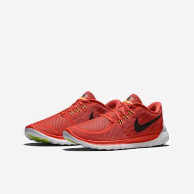 Nike Boys Free 5.0+ Running Shoes - Bright Crimson/Total Orange ...