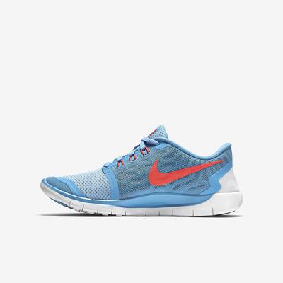 Nike Girls Free 5.0+ Running Shoes - Lakeside/Blue Lagoon - main image