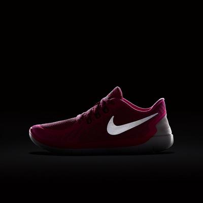 Nike Girls Free 5.0 Running Shoes - Pink Pow/Vivid Pink - main image