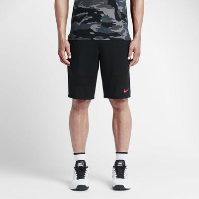 Nike Mens Gladiator Breathe 11 Inch Tennis Shorts - Black/Hot Lava - main image