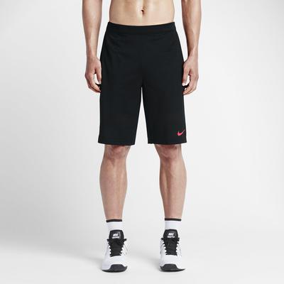 Nike Mens Gladiator Breathe 11 Inch Tennis Shorts - Black/Hot Lava
