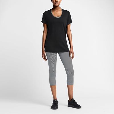 Nike Womens Legend 2.0 3/4 Tights - White/Black - main image