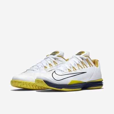 Nike Mens Lunar Ballistec 1.5 Tennis Shoes - White/Optical Yellow