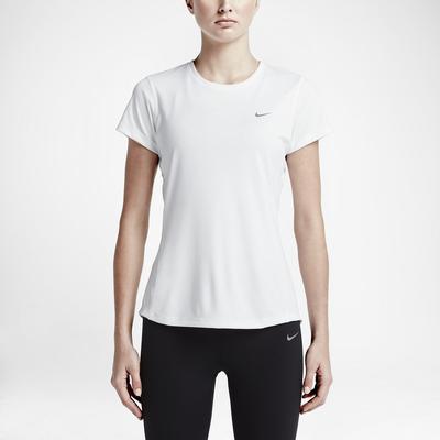Nike Womens Miler Short Sleeve Top - White - main image