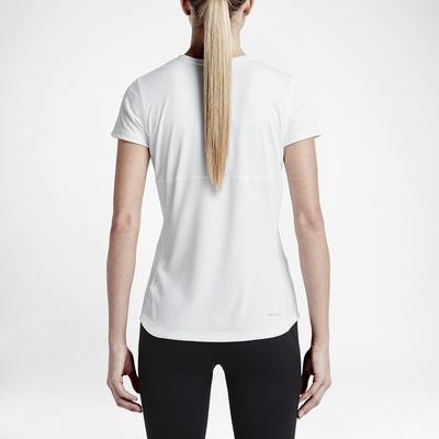 Nike Womens Miler Short Sleeve Top - White - main image
