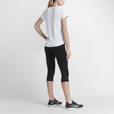 Nike Womens Miler Short Sleeve Top - White - main image