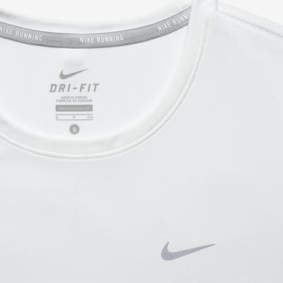 Nike Womens Miler Short Sleeve Top - White - main image