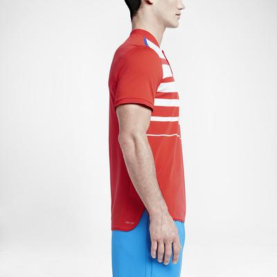 Nike Mens Premier RF Polo - Light Crimson/Photo Blue - main image