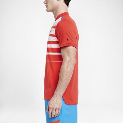 Nike Mens Premier RF Polo - Light Crimson/Photo Blue - main image