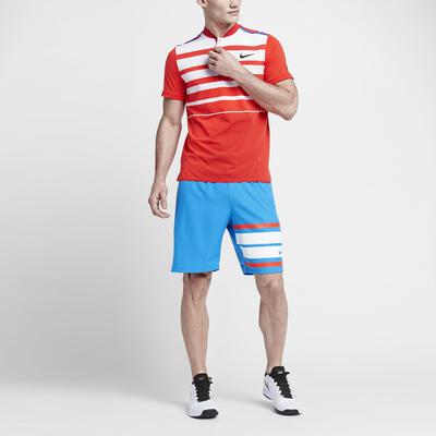 Nike Mens Premier RF Polo - Light Crimson/Photo Blue - main image