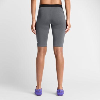 Nike Pro 11 Inch Womens Base Layer Shorts - Carbon Heather Grey - main image