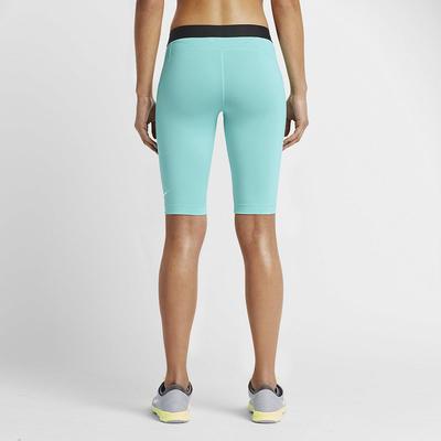 Nike Womens Pro 11" Core Compression Shorts - Light Aqua/Black - main image
