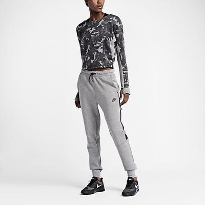 Nike Womens Tech Fleece Pants - Carbon Heather/Black - main image