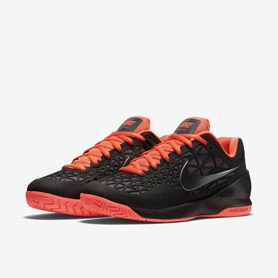 Nike Kids Zoom Cage 2 Tennis Shoes - Black/Hot Lava - main image