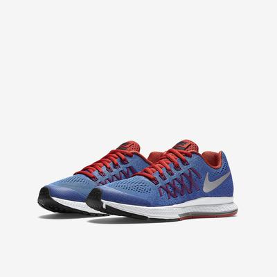 Nike Boys Air Zoom Pegasus 32 Running Shoes Blue Red J1 Blue