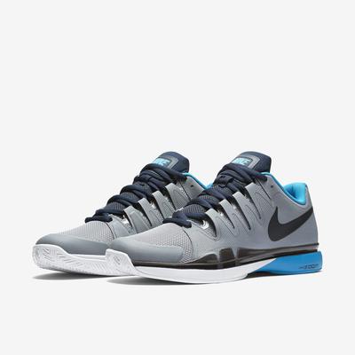 Nike Mens Zoom Vapor 9.5 Tour Tennis Shoes - Grey/Blue - main image