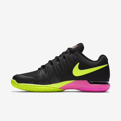 Nike Mens Zoom Vapor 9.5 Tour Tennis Shoes - Black/Volt/Pink - main image