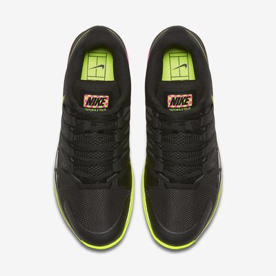 Nike Mens Zoom Vapor 9.5 Tour Tennis Shoes - Black/Volt/Pink - main image