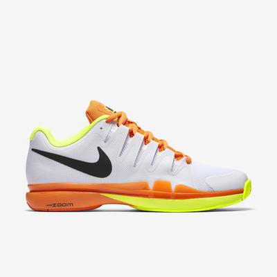 Nike Mens Zoom Vapor 9.5 Tour Tennis Shoes - White/Orange/Volt - main image