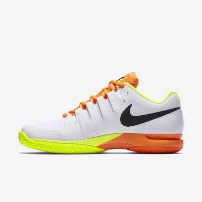 Nike Mens Zoom Vapor 9.5 Tour Tennis Shoes - White/Orange/Volt - main image