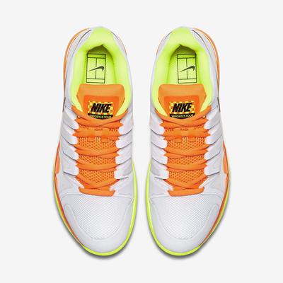 Nike Mens Zoom Vapor 9.5 Tour Tennis Shoes - White/Orange/Volt - main image