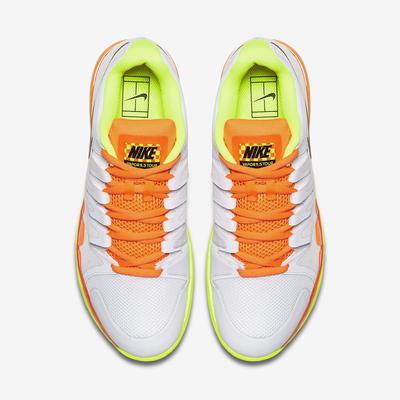 Nike Mens Zoom Vapor 9.5 Tour Tennis Shoes - White/Orange/Volt - main image