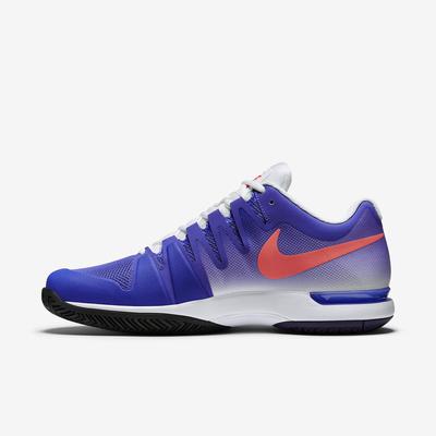 Nike Mens Zoom Vapor 9.5 Tour Tennis Shoes - Violet/Hot Lava - main image