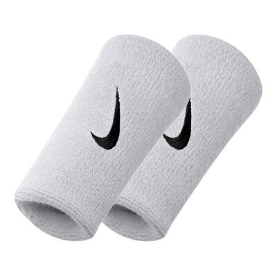 Nike Swoosh Double-Wide Wristbands - White/Black - main image