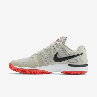 Nike Mens Air Vapor Advantage Tennis Shoes - Lunar Grey/Bright Crimson - main image