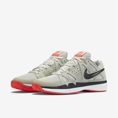 Nike Mens Air Vapor Advantage Tennis Shoes - Lunar Grey/Bright Crimson - main image