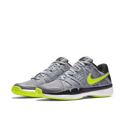 Nike Mens Air Vapor Advantage Tennis Shoes - Stealth Grey/Volt - main image