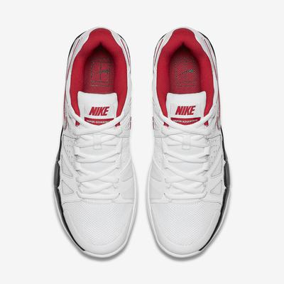 Nike Mens Air Vapor Advantage Tennis Shoes - White/University Red - main image