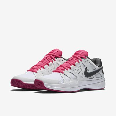 Nike Womens Air Vapor Advantage Tennis Shoes White Pink 3 White