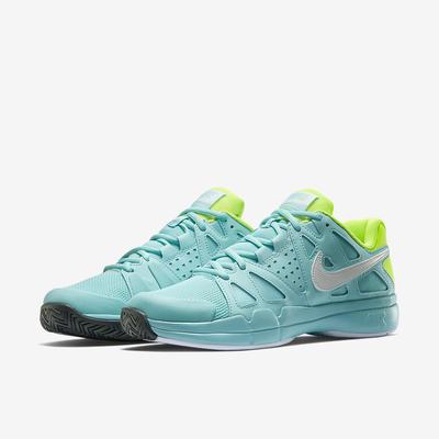 Nike Womens Air Vapor Advantage Tennis Shoes - Light Aqua/Volt - main image