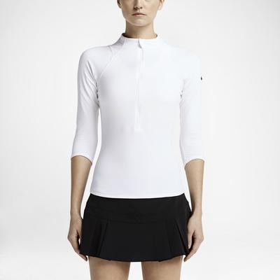 Nike Womens Baseline Half-Zip Top - White - main image