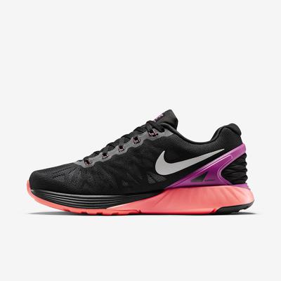 Nike Womens LunarGlide 6 Running Shoes - Black/Fuchsia Flash - main image