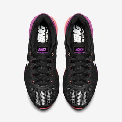 Nike Womens LunarGlide 6 Running Shoes - Black/Fuchsia Flash - main image