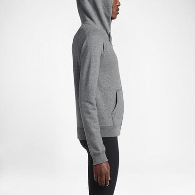 Nike Womens Rally Futura Full Zip Hoodie - Carbon Heather/Cool Grey - main image