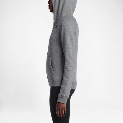 Nike Womens Rally Futura Full Zip Hoodie - Carbon Heather/Cool Grey - main image