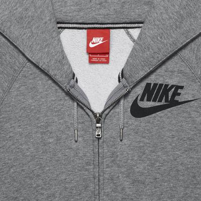 Nike Womens Rally Futura Full Zip Hoodie - Carbon Heather/Cool Grey - main image