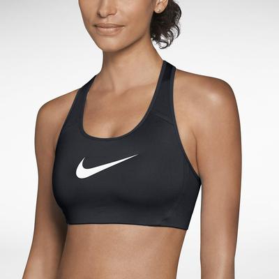 Nike Shape Swoosh Sports Bra - Black/White - main image