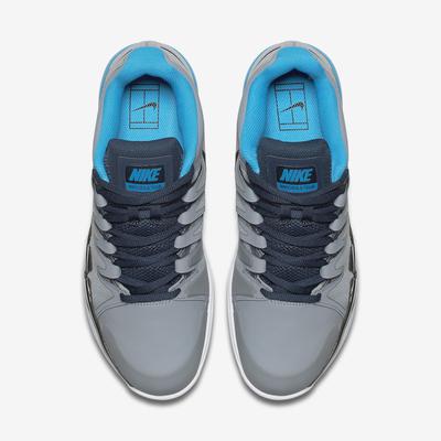 Nike Mens Zoom Vapor 9.5 Tour Clay Court Tennis Shoes - Grey/Blue - main image