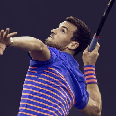 Nike Mens Advantage Dri-FIT Cool Polo - Persian Violet/Hot Lava - main image