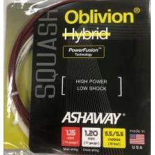 Ashaway Oblivion Hybrid Squash String Set - Red/White