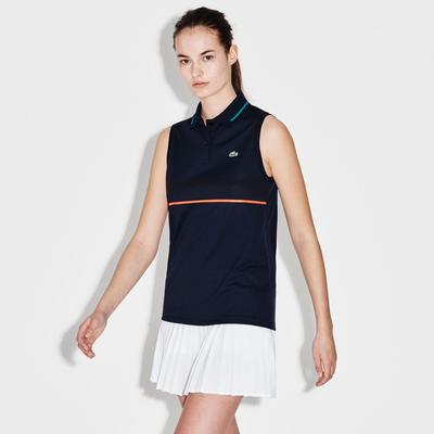 Lacoste Sport Womens Sleveless Polo - Navy - main image