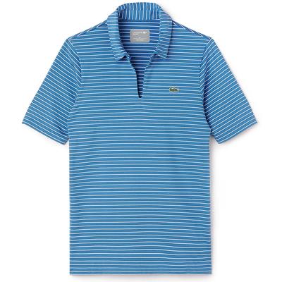 Lacoste Womens Striped Polo - Medway/White - main image