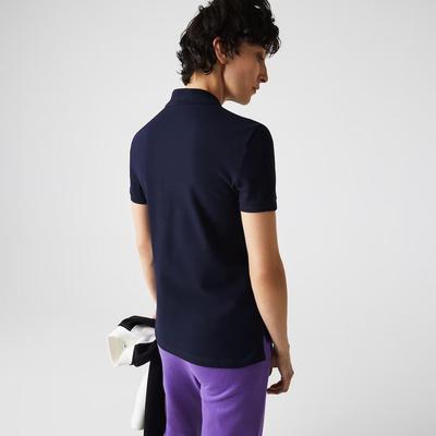 Lacoste Womens Soft Cotton Polo  - Navy Blue - main image