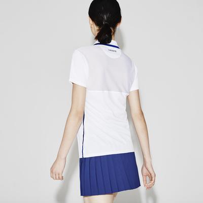Lacoste Womens Mesh and Technical Pique Polo - White/Ocean - main image
